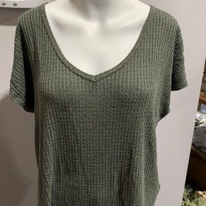 Green waffle top
